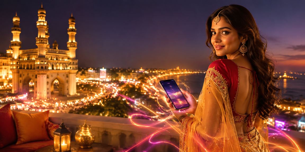 Hyderabad Charminar area cricket match fans betting by smartphone at night